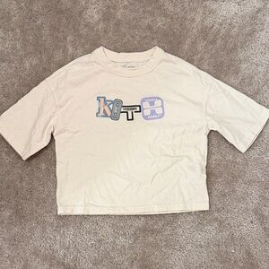 Kith Kids Off-White Tee with Blue and Purple Accents